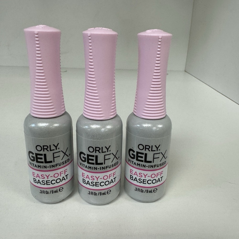 3 Pack Orly Gel FX Vitamin Infused EASY - OFF BASECOAT .3oz / 9mL